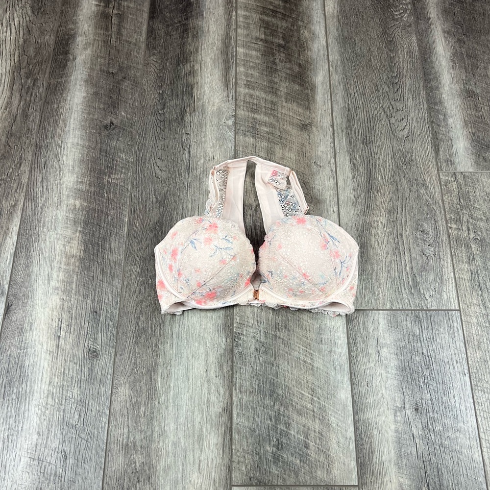 34DD VS Pink Metallic Push-up Bra